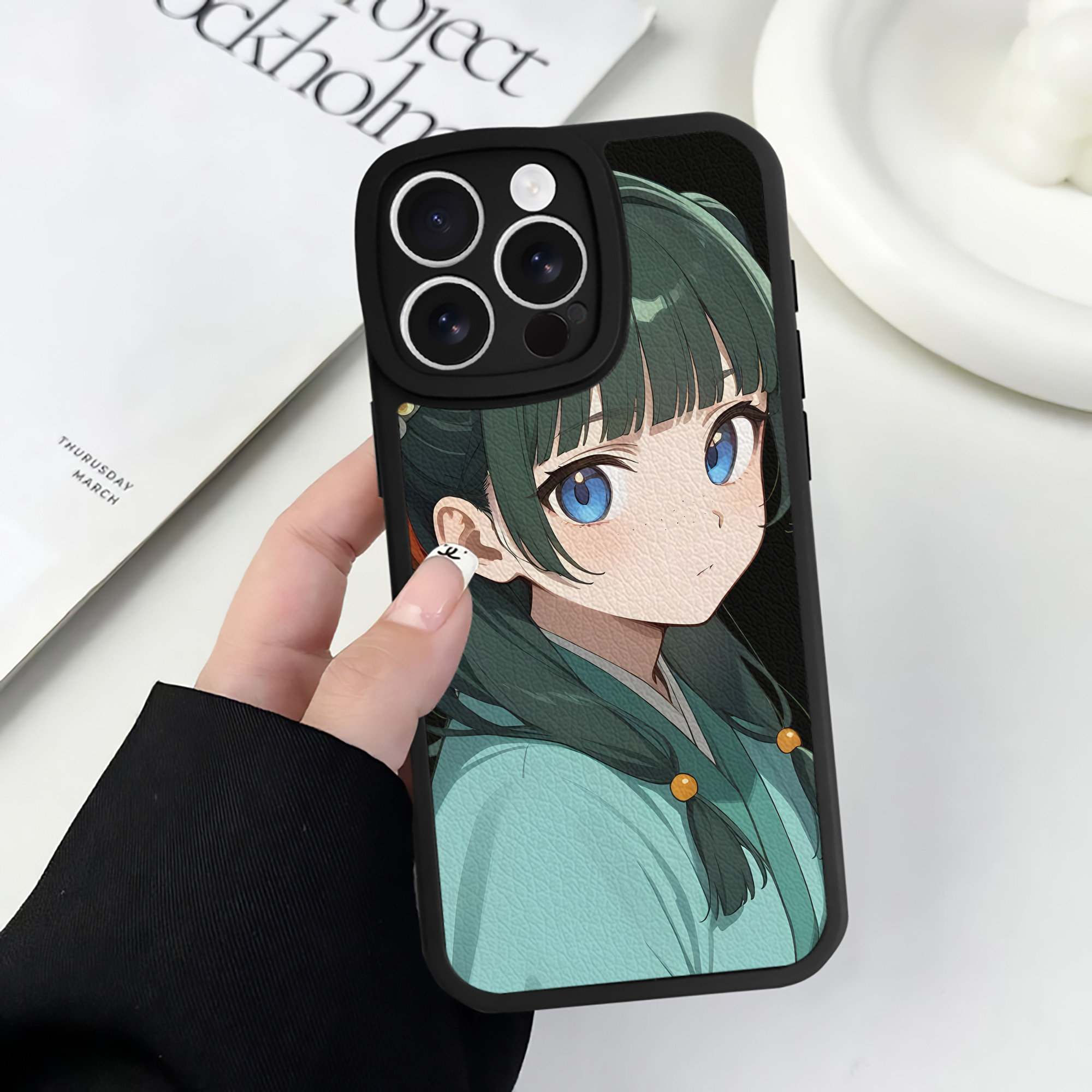 （画像用） 薬屋のひとりごと The Apothecary Diaries 【iPhone 16シリーズ対応】シリコンスマホケース（レザー調） 材質：シリコン
